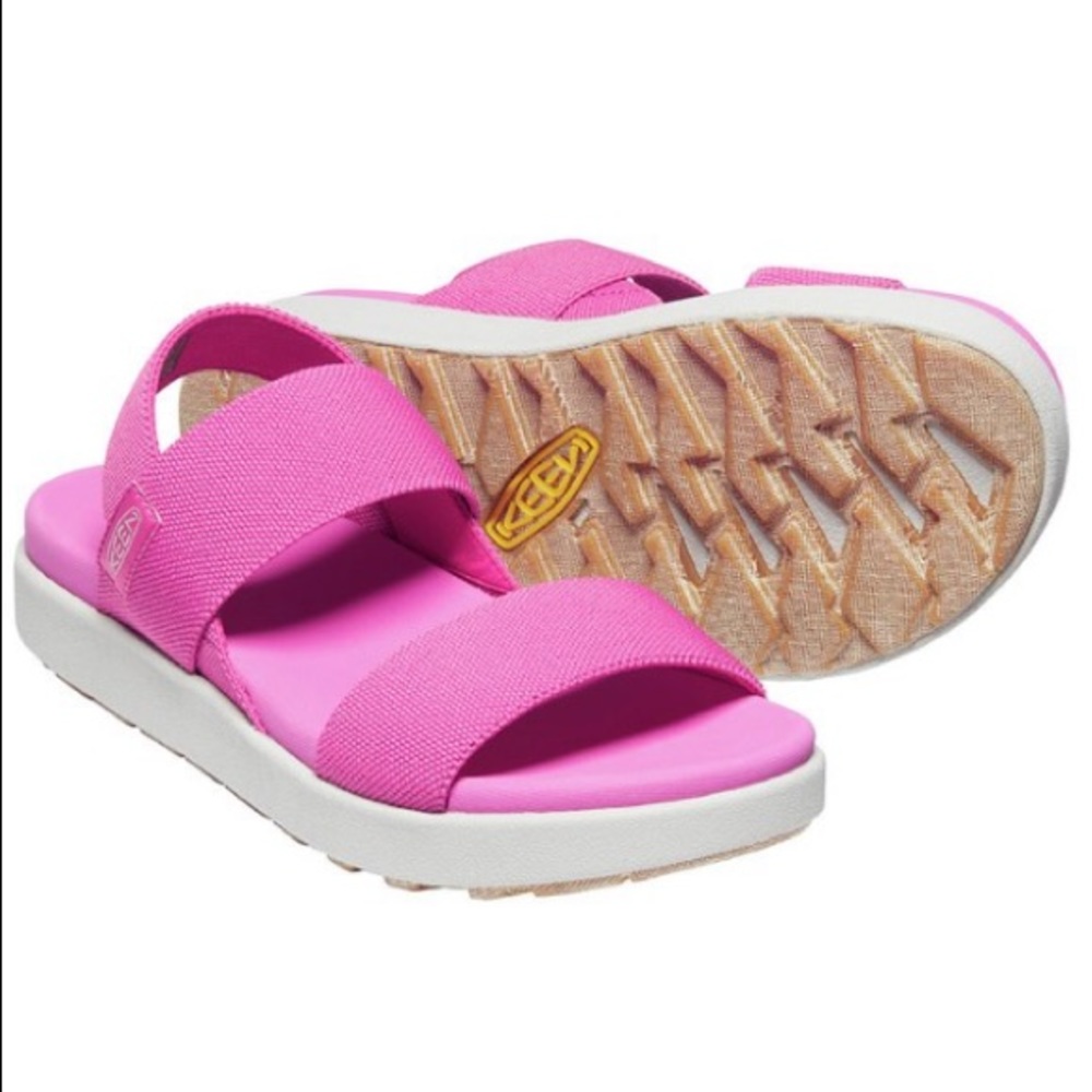 SOLD NWT Keen Pink Peacock & Vapor Elle Arch Support Machine Washable Sandal - Picture 6 of 15